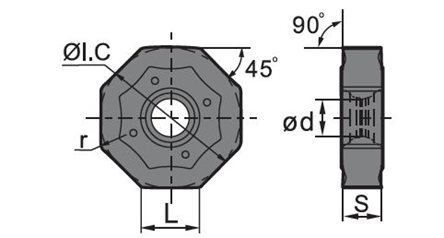 ONMX080608-MF Milling Inserts