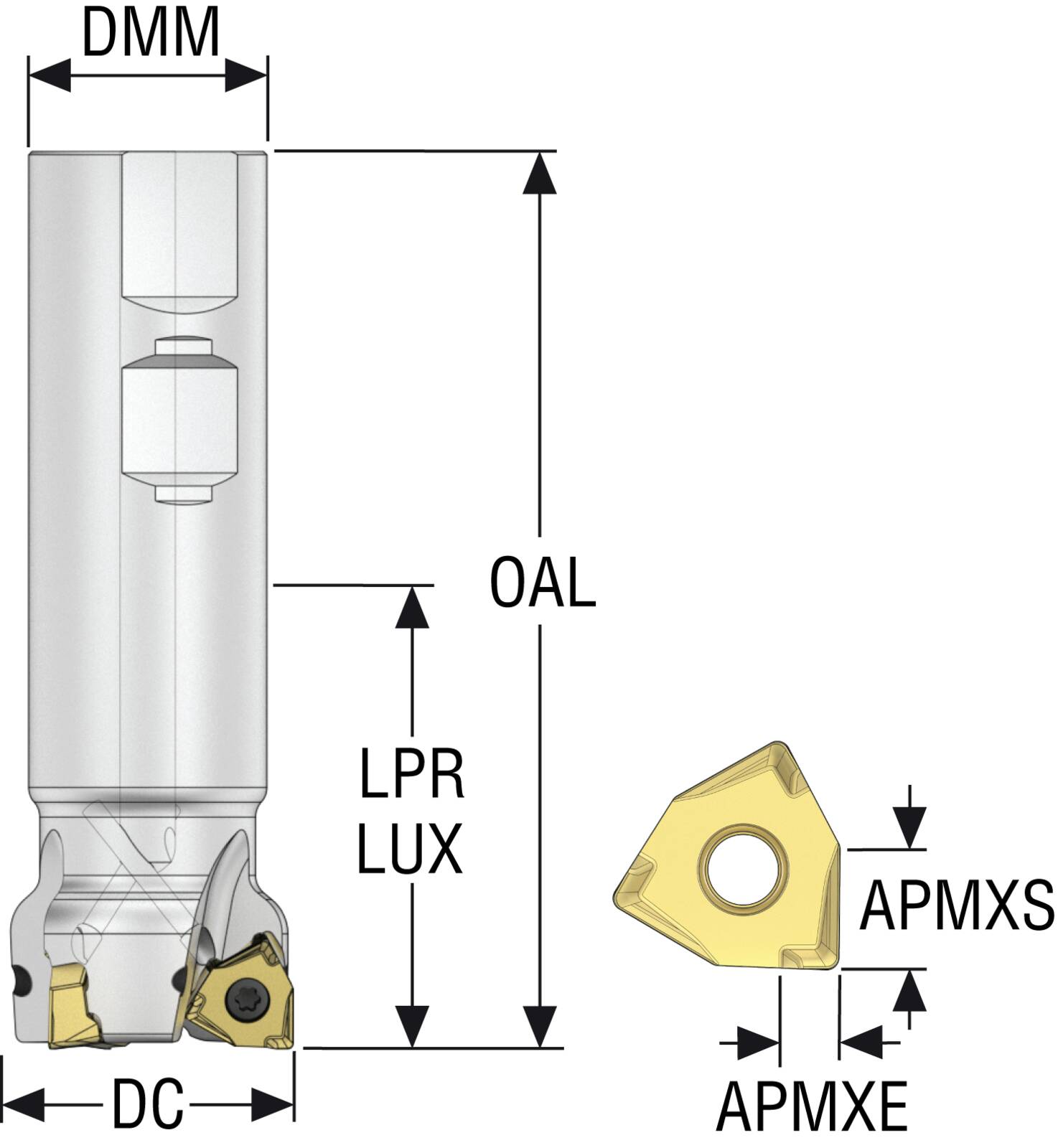 XNEX080608TR-MD13/MD15 Milling Inserts