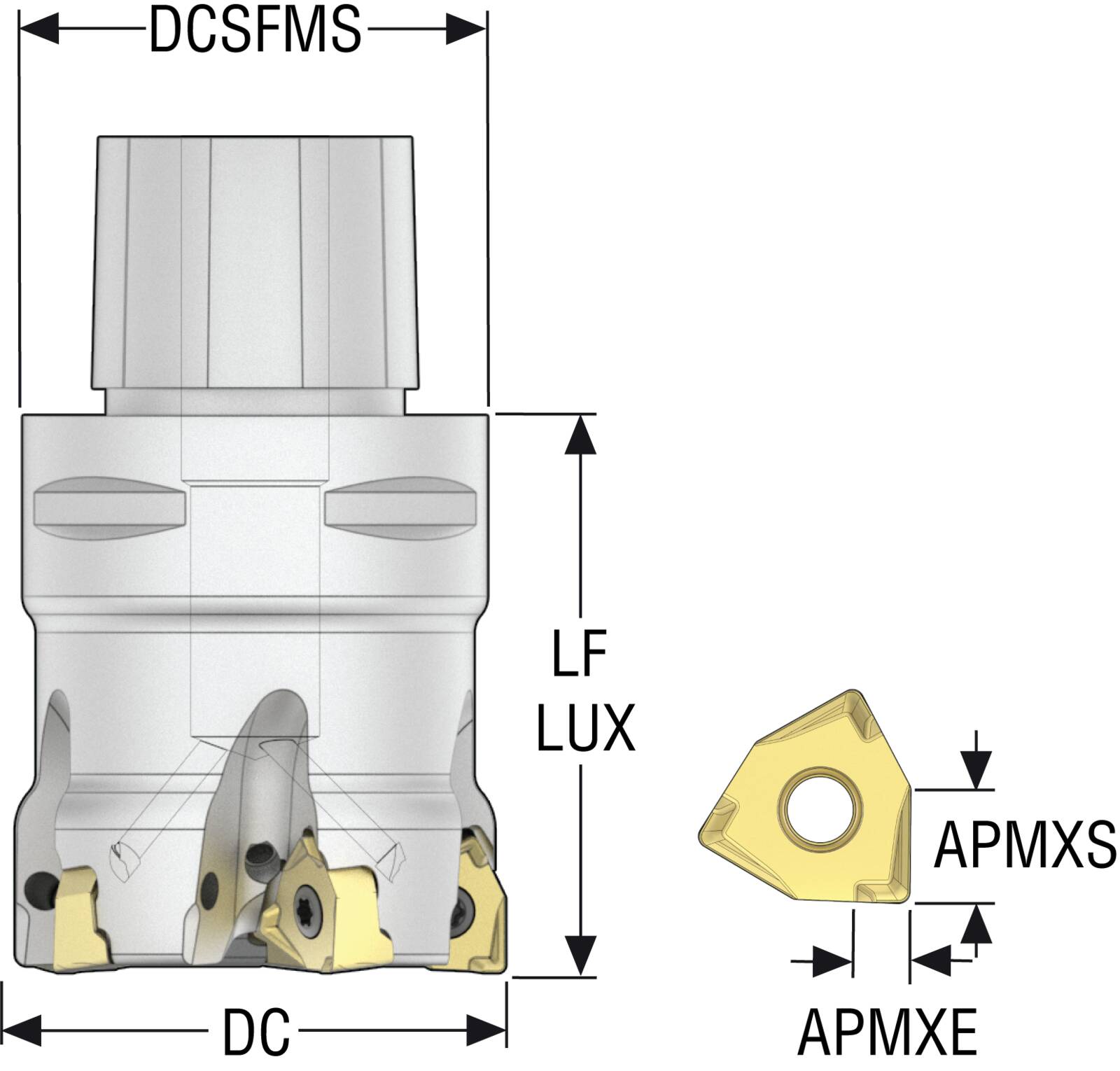 XNEX080608TR-MD13/MD15 Milling Inserts