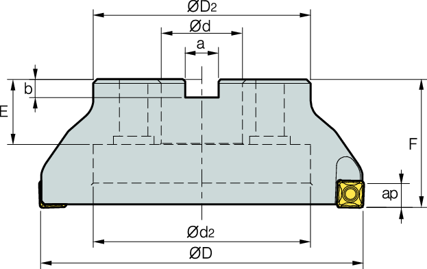 SNMX1205A(Q)NN-F57 Milling Inserts